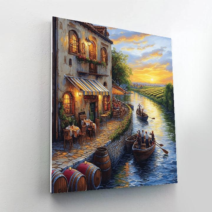 Douro Riverside Wine Quays Porto Portugal paint by numbers