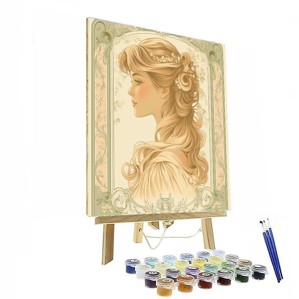 Alphonse Mucha Inspired Perfume Ad Paint by numbers art