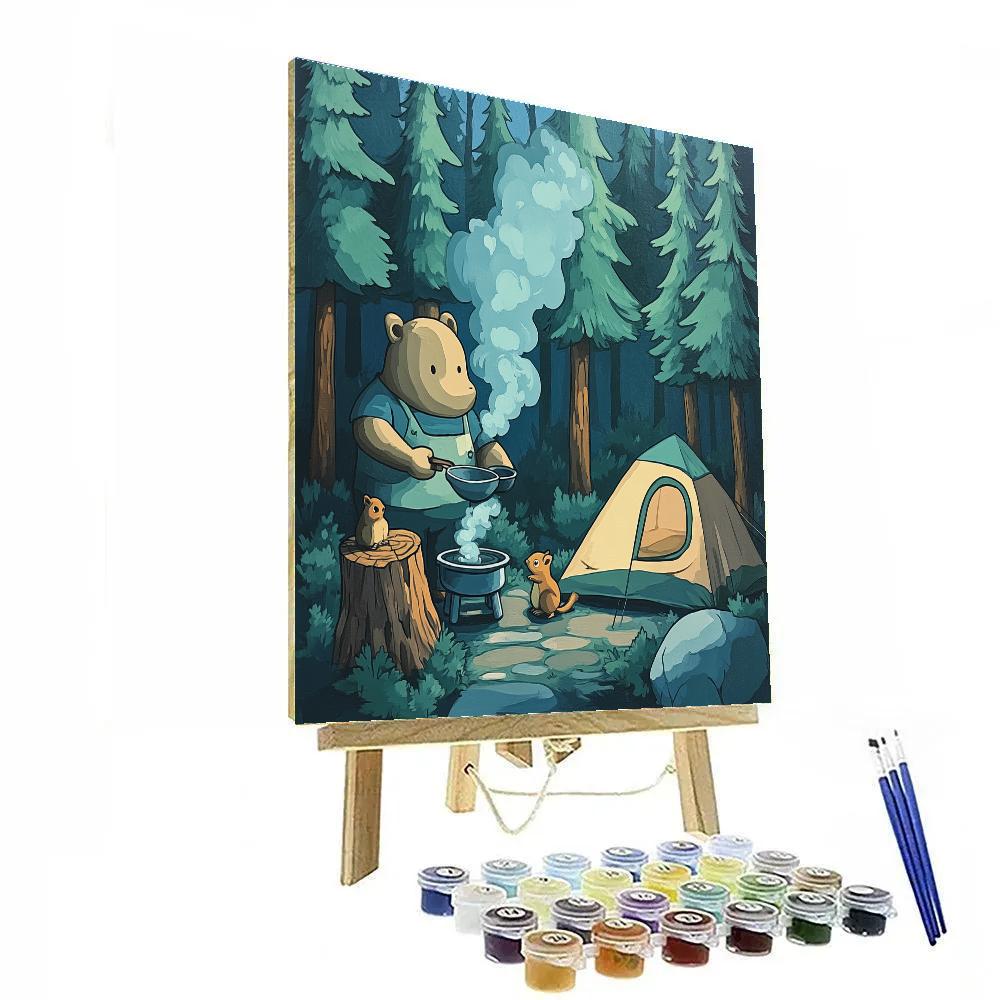 Kronk Forest Squirrel Cooking Lesson Disney Inspired paint by numbers