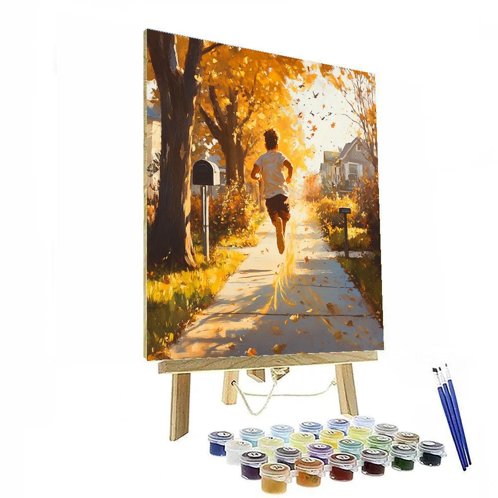 Dash Suburban Sidewalk Sprint Disney Inspired paint by numbers