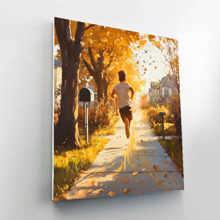 Dash Suburban Sidewalk Sprint Disney Inspired paint by numbers