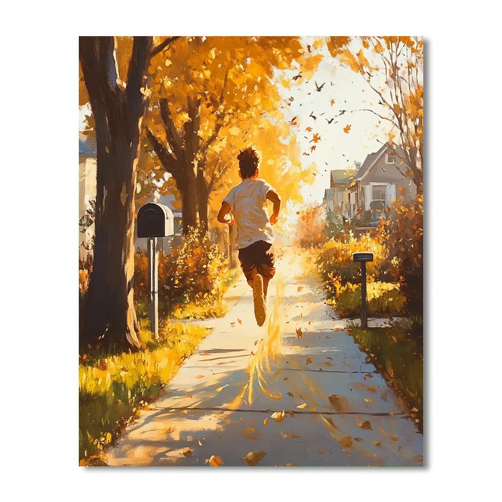 Dash Suburban Sidewalk Sprint Disney Inspired paint by numbers