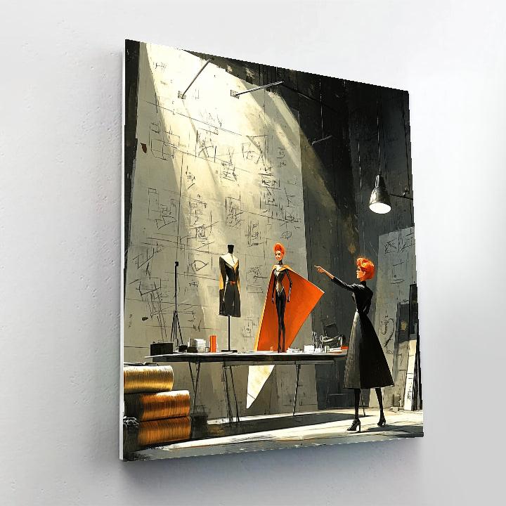 Edna Mode Fashion Studio Spotlight Disney Inspired Paint by numbers kits