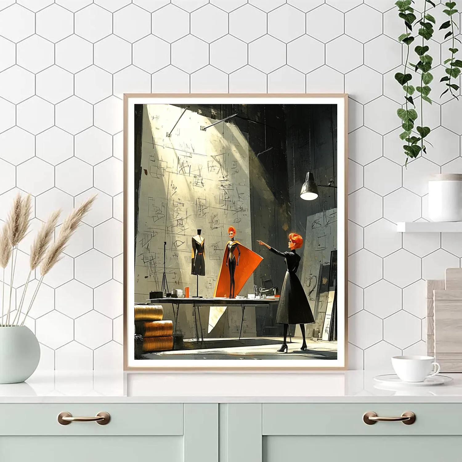 Edna Mode Fashion Studio Spotlight Disney Inspired Paint by numbers kits