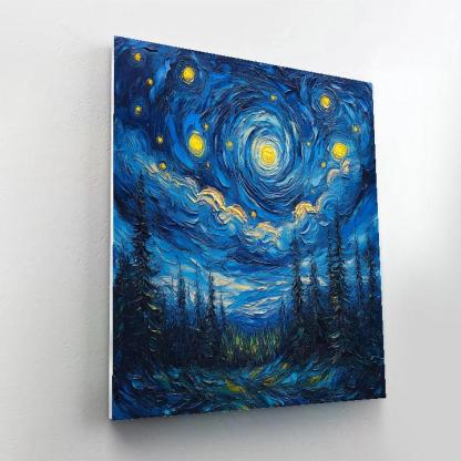 Van Gogh Inspired Moonlit Forest Paint by numbers kits