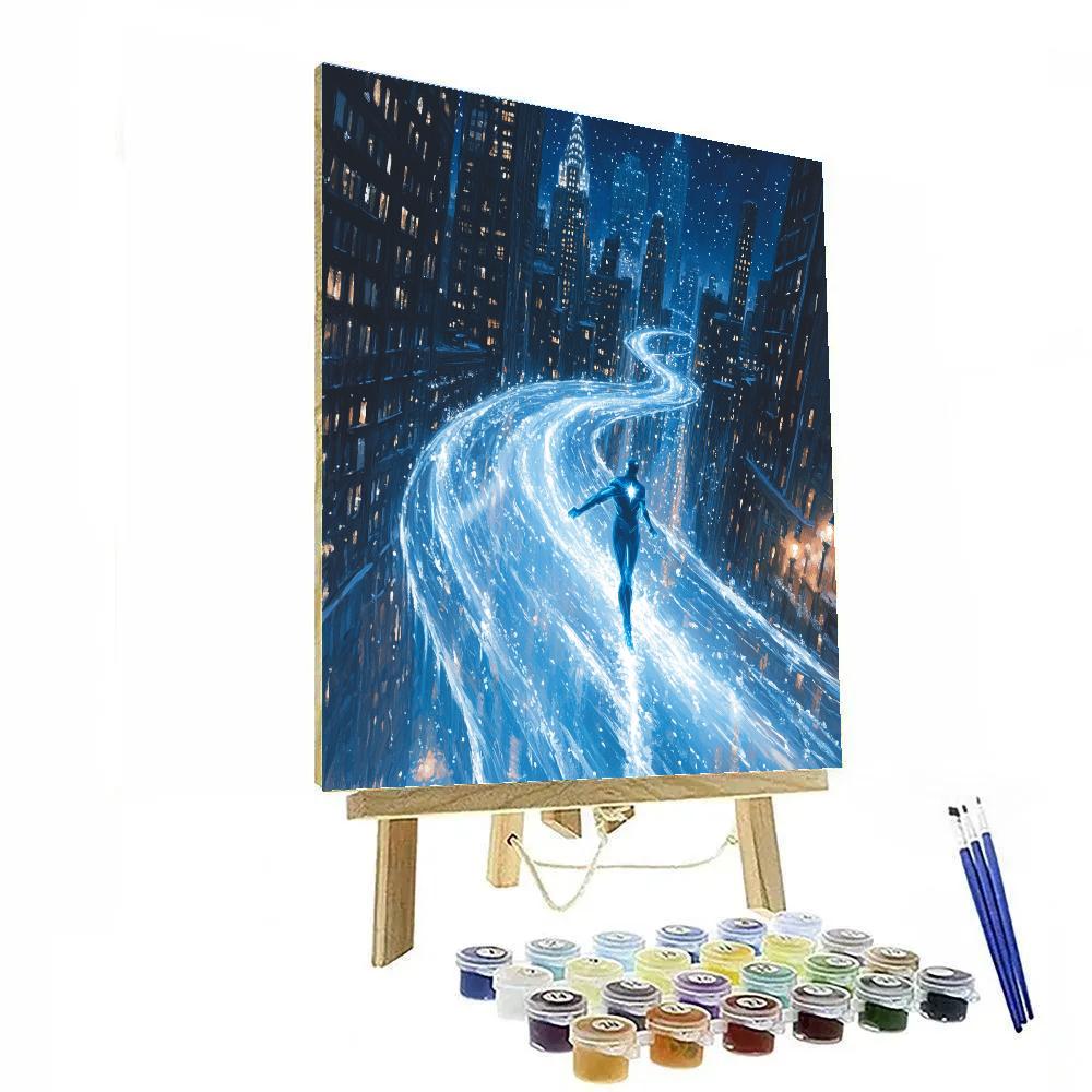 Frozone City Ice Slide Rescue Disney Inspired DIY paint by numbers