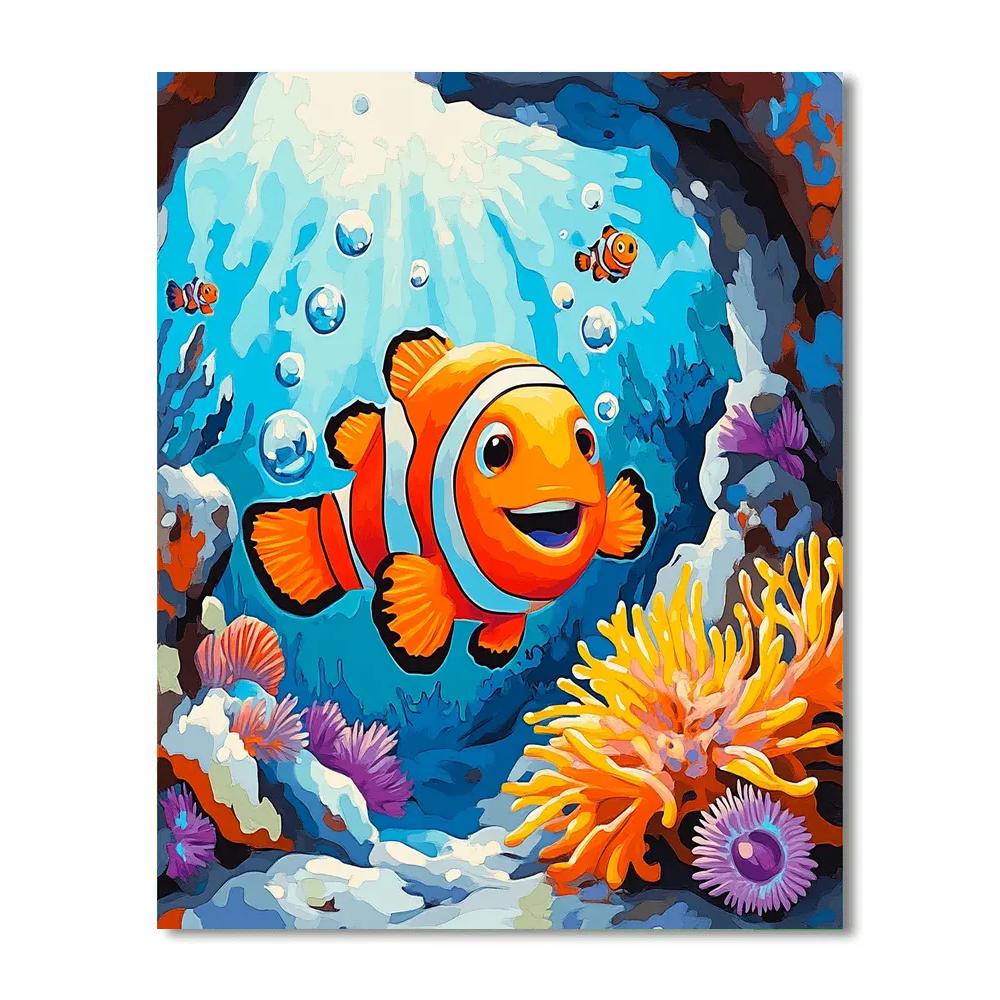 Nemo Coral Cave Peek Disney Inspired Numbered painting kits