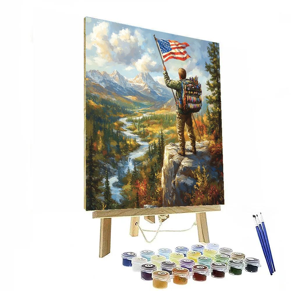 Russell Wilderness Explorer Cliff View Disney Inspired painting number kit