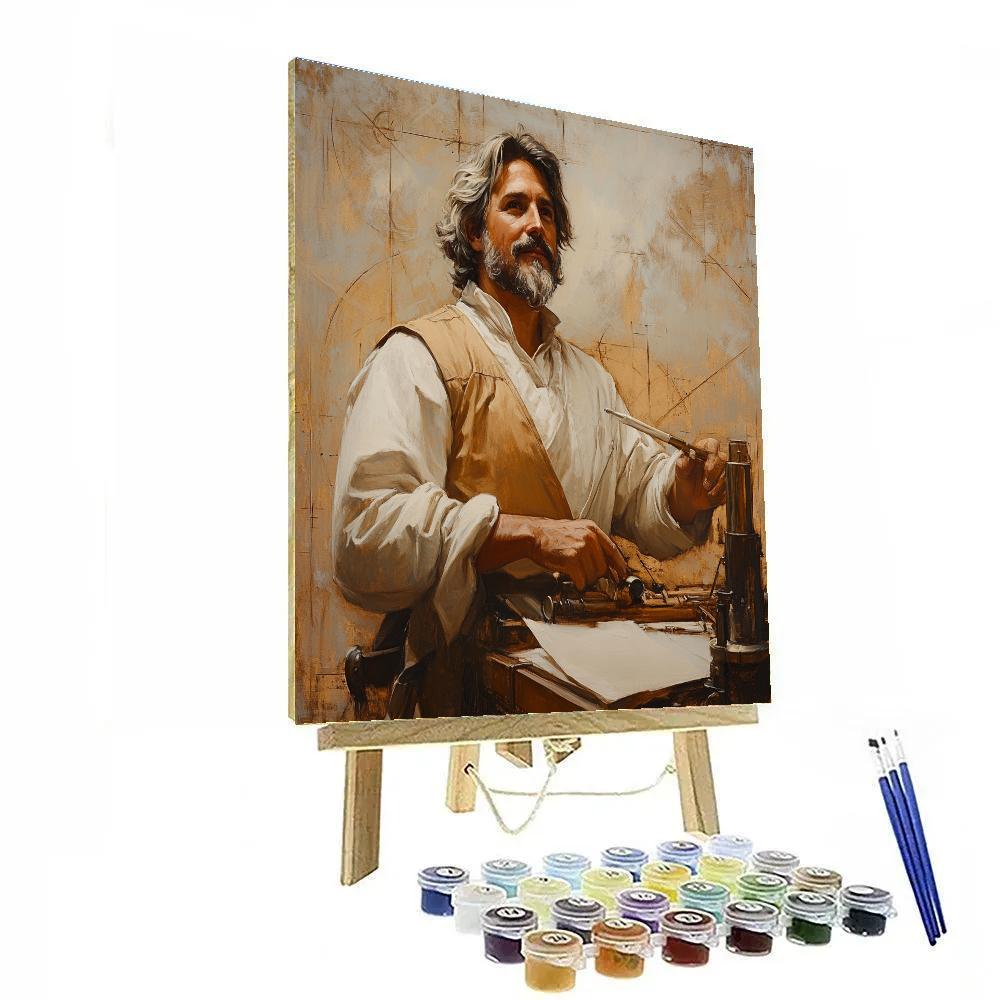 Leonardo Da Vinci Inspired Astronomer paint by numbers