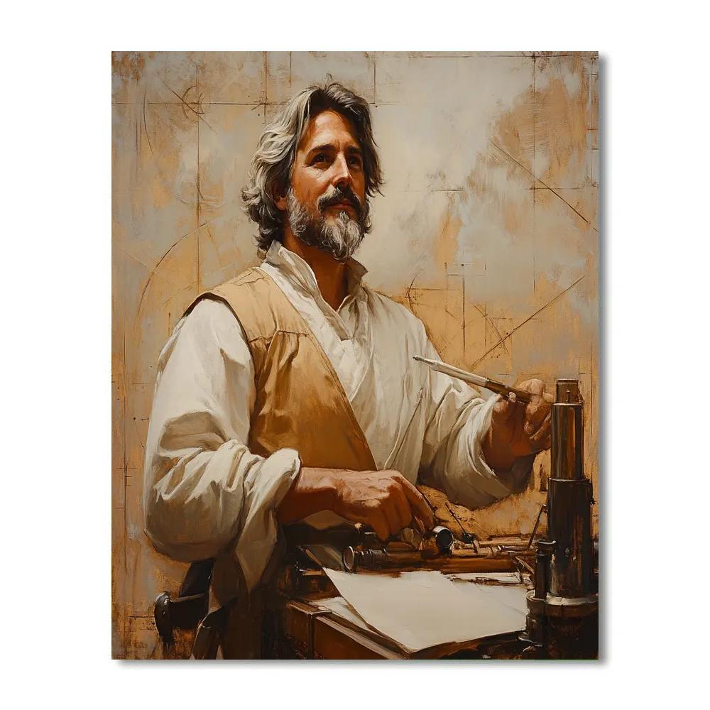 Leonardo Da Vinci Inspired Astronomer paint by numbers