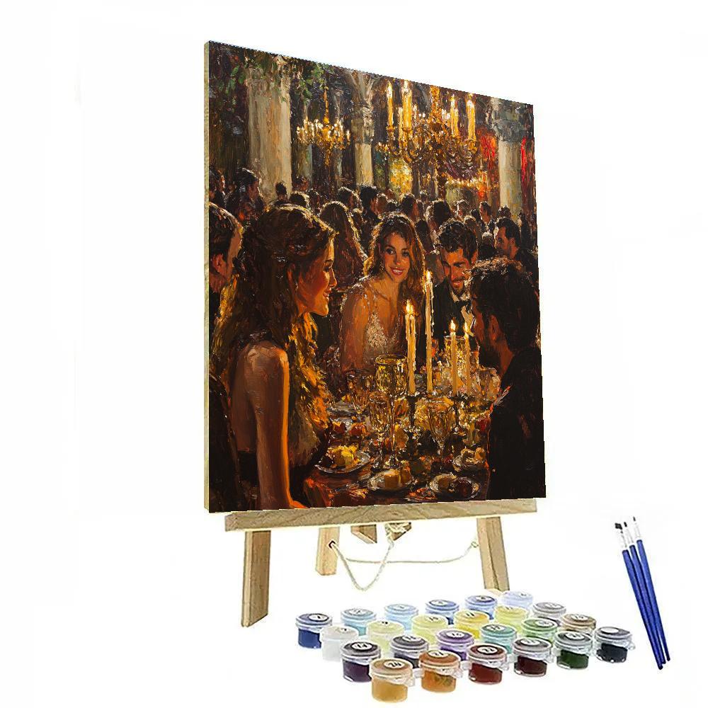 Rembrandt Inspired Evening Feast Number painting