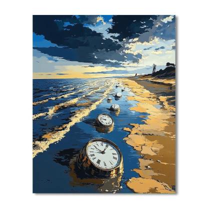 Salvador Dali Inspired Ocean Of Time Numbered painting kits