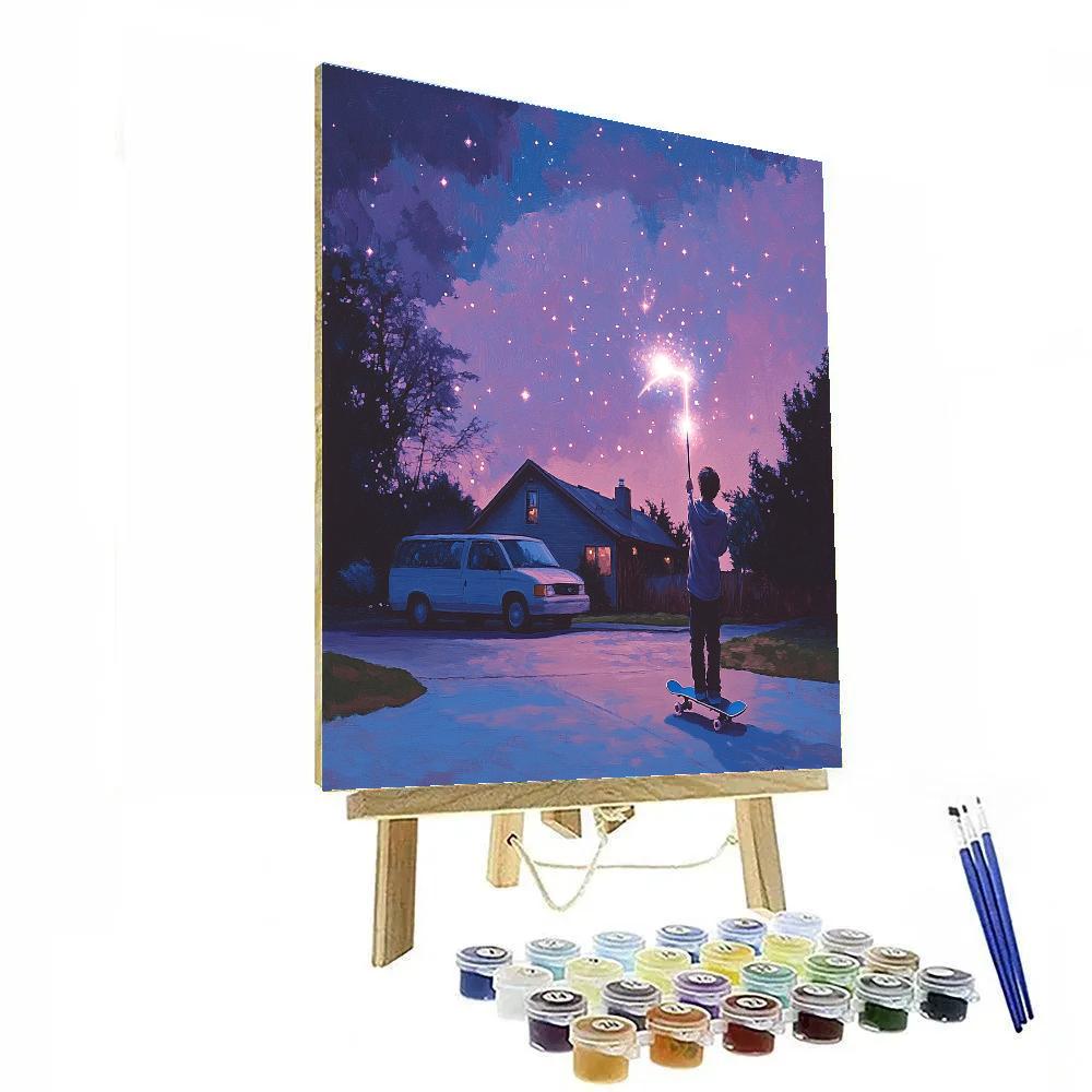 Ian Lightfoot Suburban Driveway Spell Practice Disney Inspired Painting by numbers kit