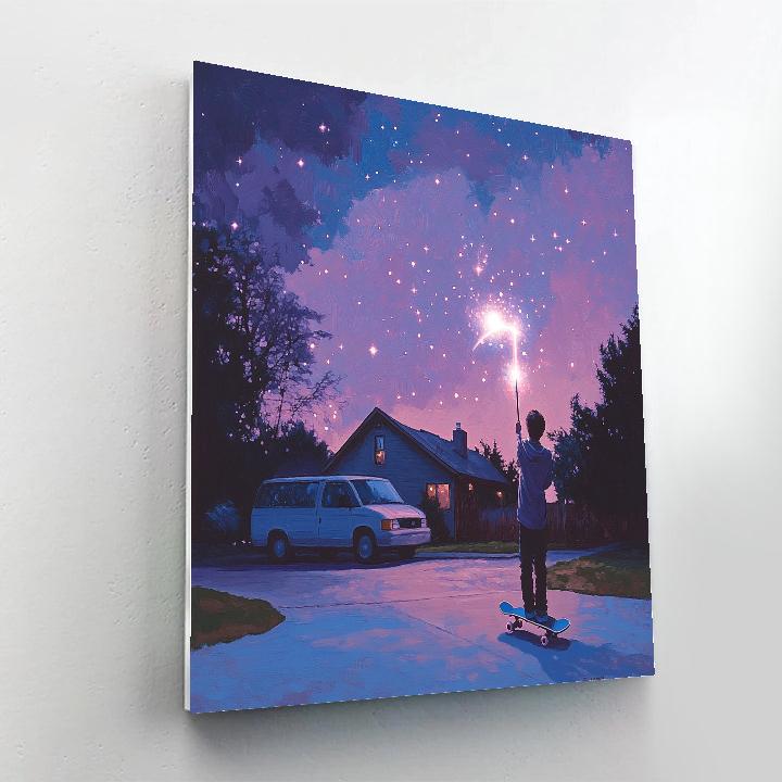 Ian Lightfoot Suburban Driveway Spell Practice Disney Inspired Painting by numbers kit