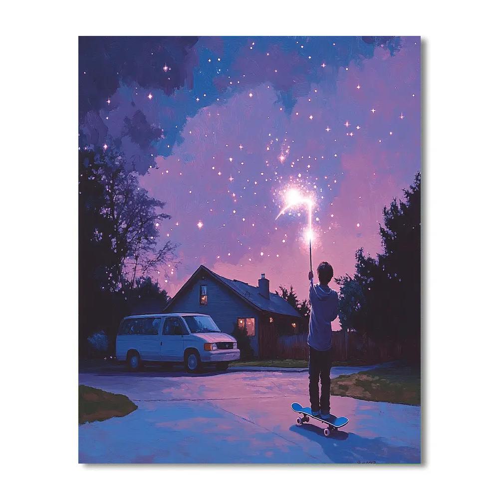 Ian Lightfoot Suburban Driveway Spell Practice Disney Inspired Painting by numbers kit