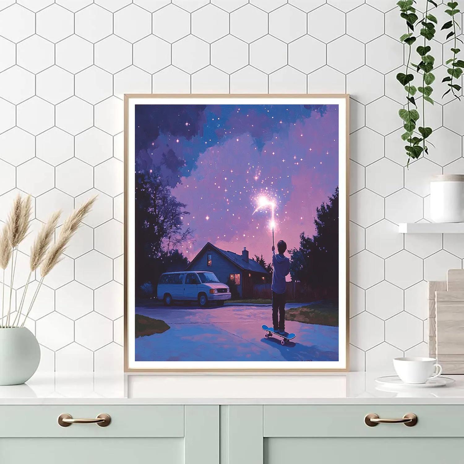 Ian Lightfoot Suburban Driveway Spell Practice Disney Inspired Painting by numbers kit