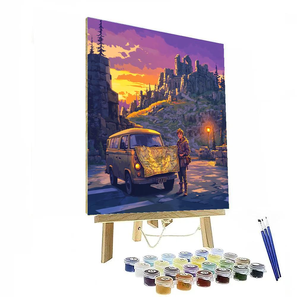 Barley Lightfoot Ancient Ruin Parking Lot Quest Disney Inspired Painting by numbers kit