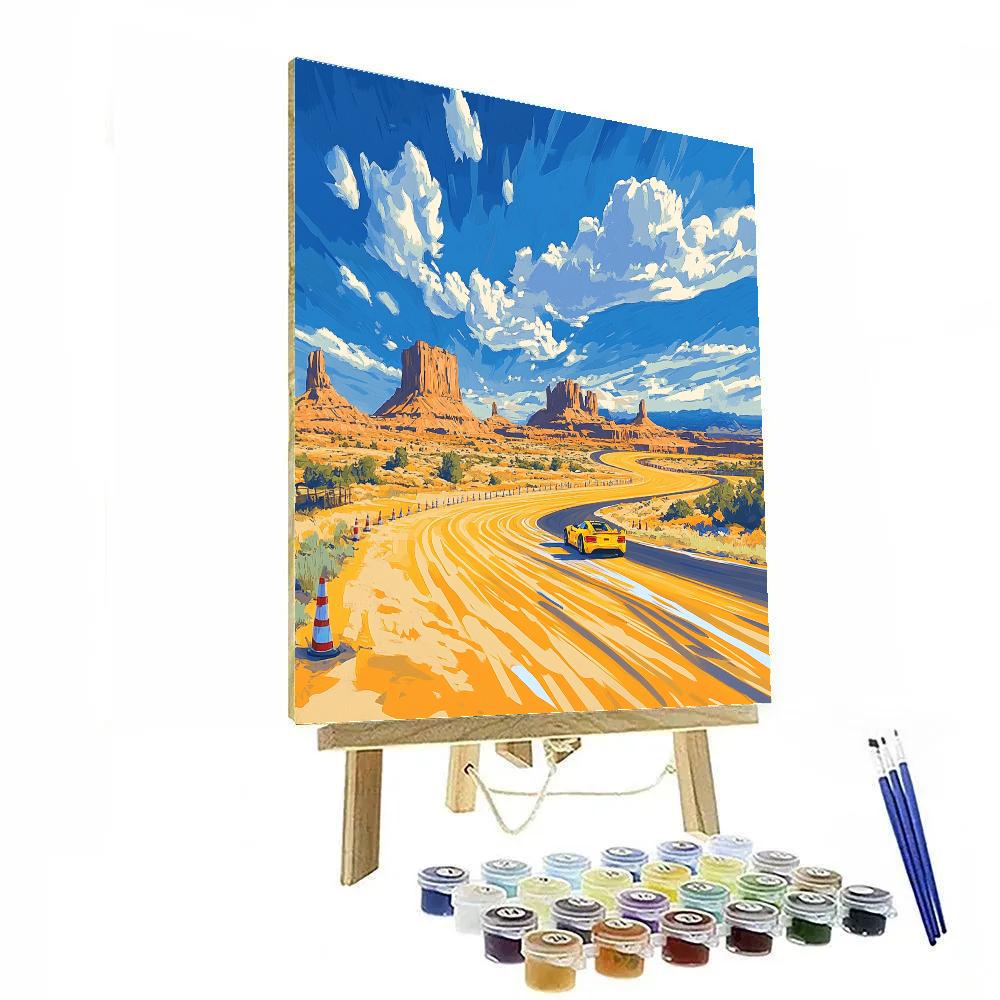 Cruz Ramirez Desert Training Lap Disney Inspired Paint by numbers art