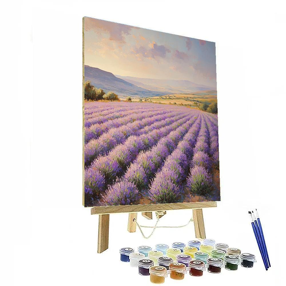 Claude Monet Inspired Lavender Field Numbered painting kits