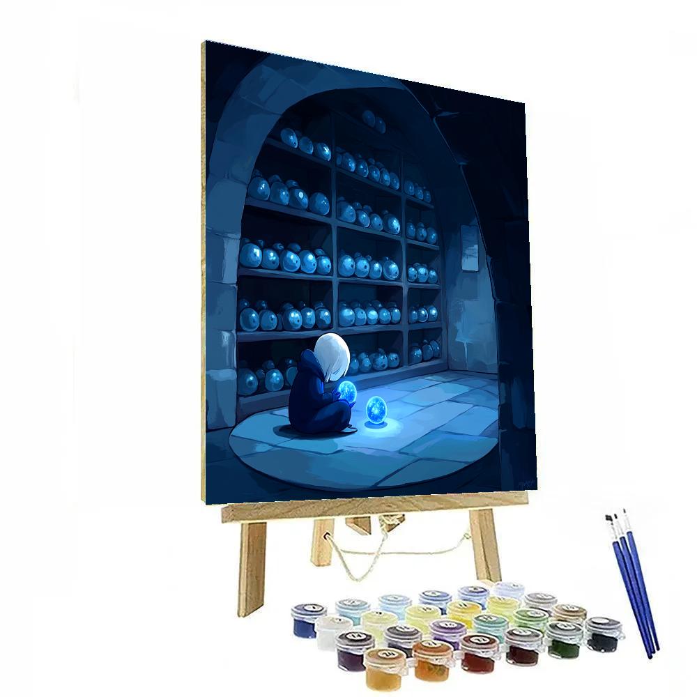 Sadness Memory Room Blue Glow Disney Inspired Painting by numbers kit