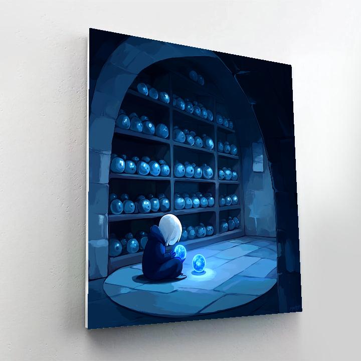 Sadness Memory Room Blue Glow Disney Inspired Painting by numbers kit