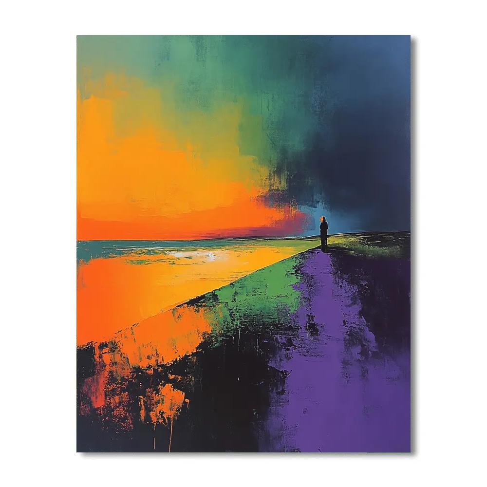 Edvard Munch Inspired Lonely Shore Numbered painting kits
