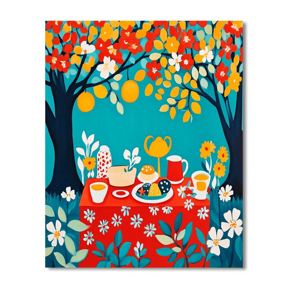 Henri Matisse Inspired Colorful Picnic painting number kit