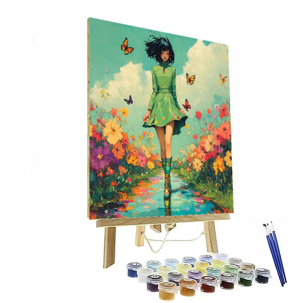 Disgust Rainbow Garden Path Stride Disney Inspired paint by number