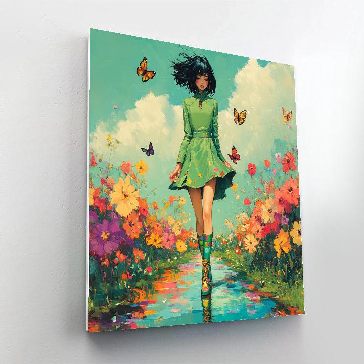 Disgust Rainbow Garden Path Stride Disney Inspired paint by number