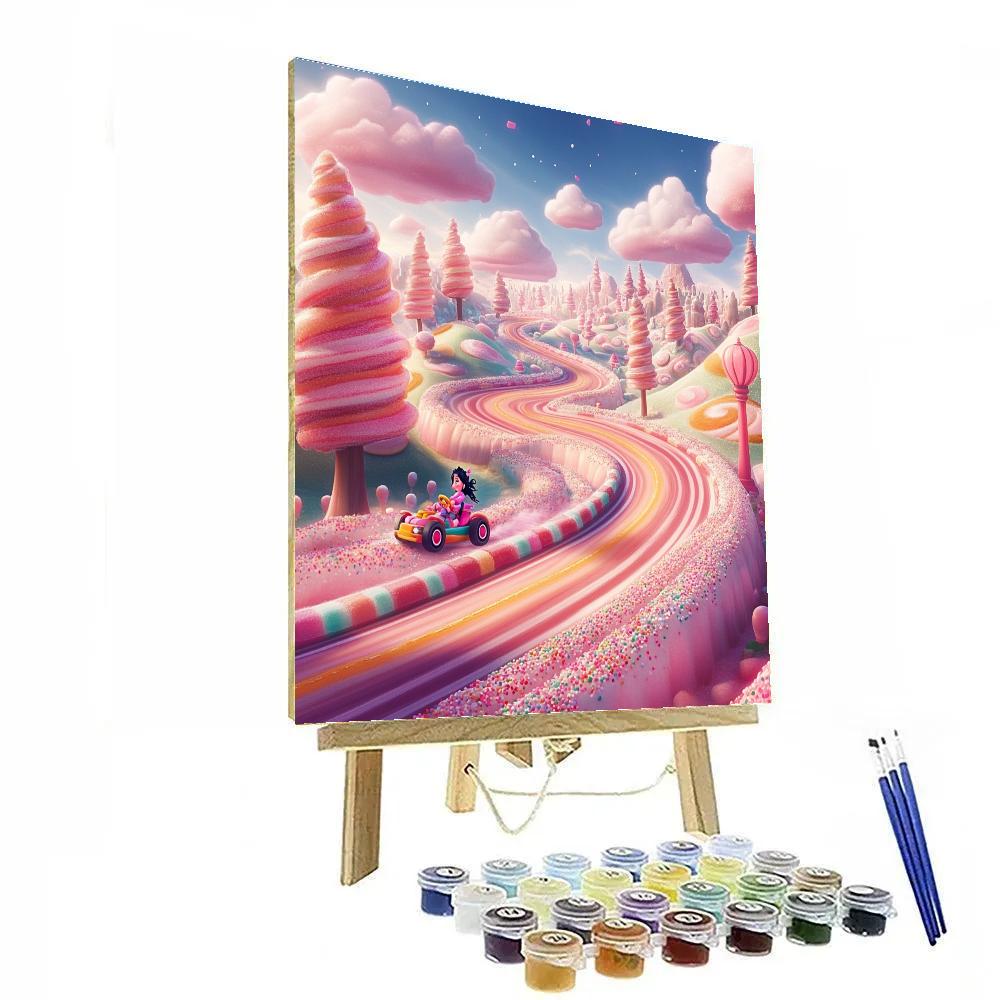 Vanellope Sugar Rush Candy Road Sprint Disney Inspired Numbered painting kits