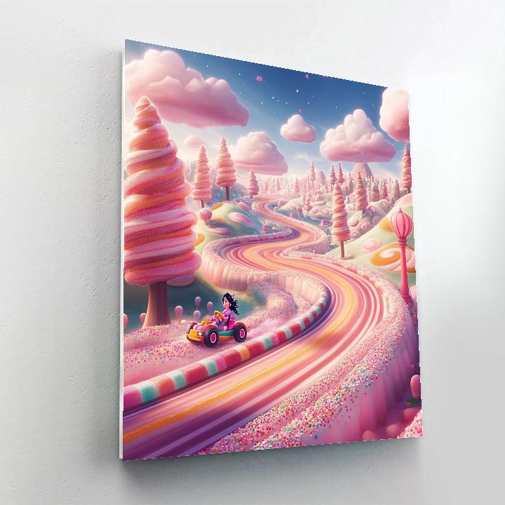 Vanellope Sugar Rush Candy Road Sprint Disney Inspired Numbered painting kits