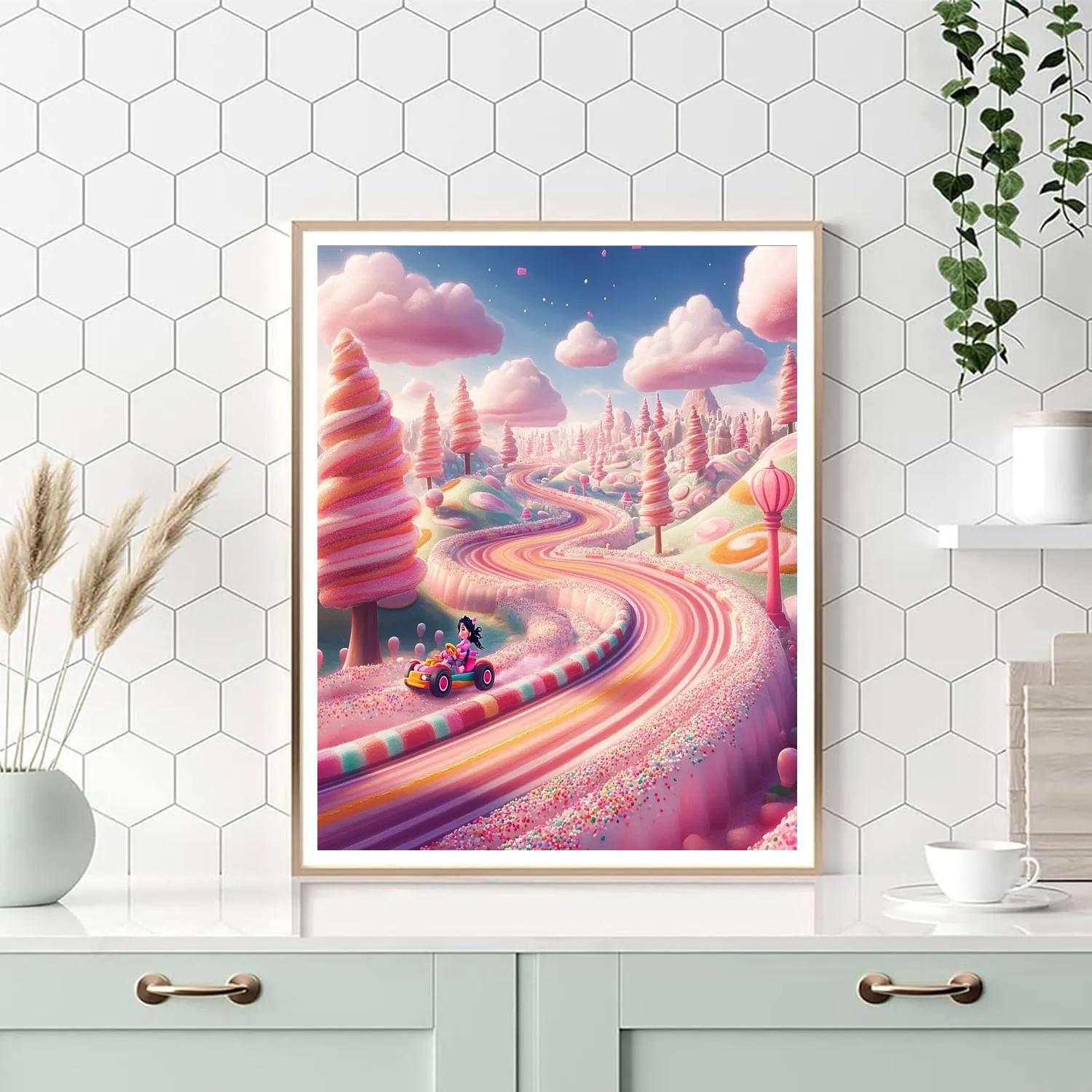 Vanellope Sugar Rush Candy Road Sprint Disney Inspired Numbered painting kits