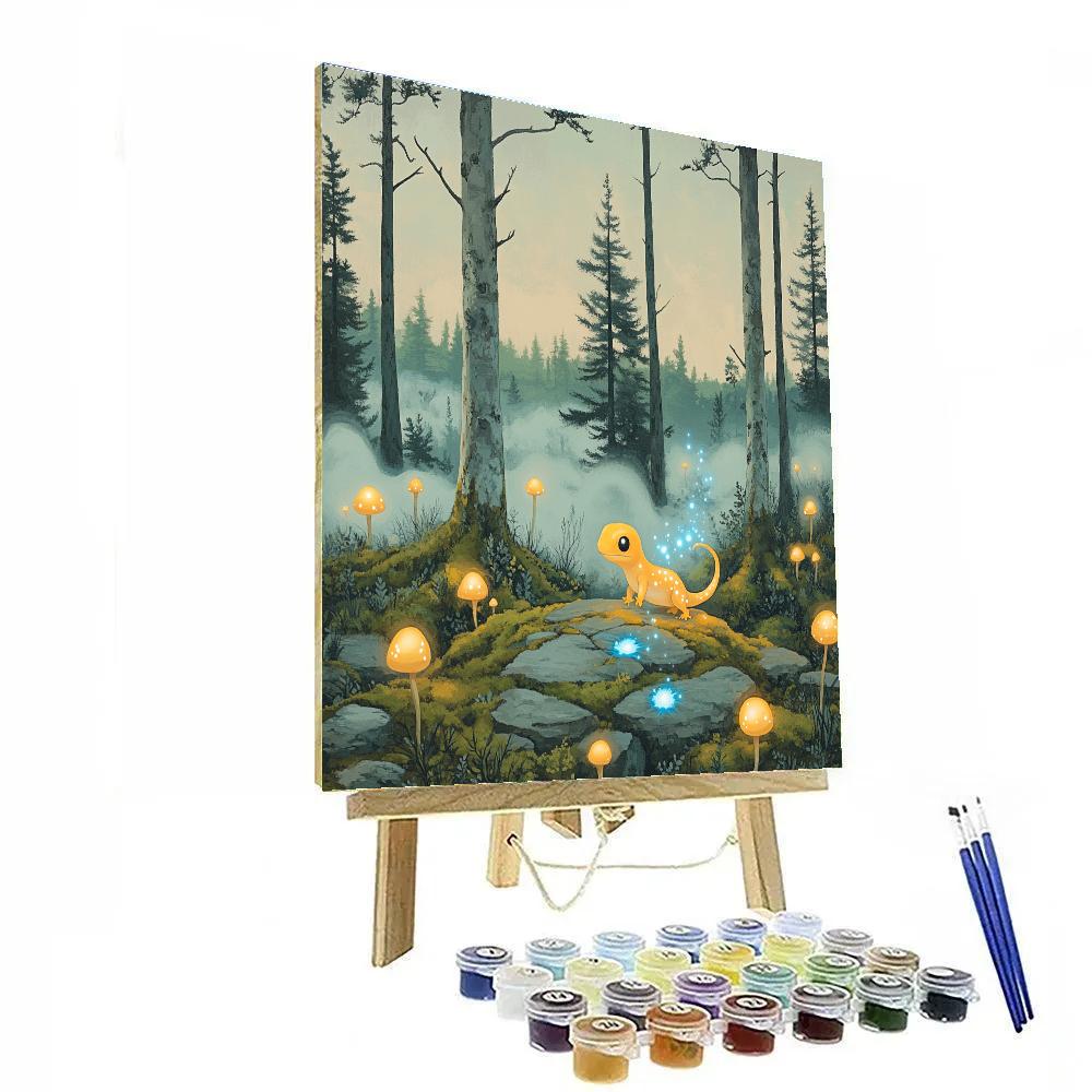 Bruni Enchanted Forest Flame Steps Disney Inspired paint by color