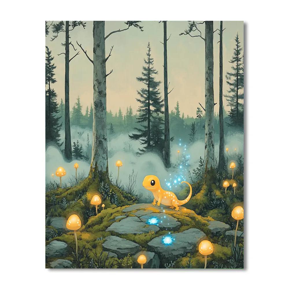 Bruni Enchanted Forest Flame Steps Disney Inspired paint by color