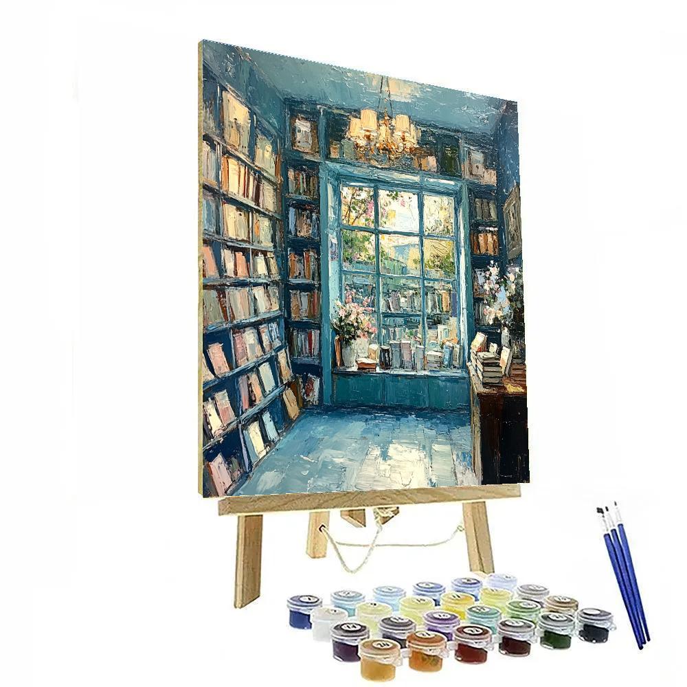 Vermeer Inspired Bookshop Window Number painting