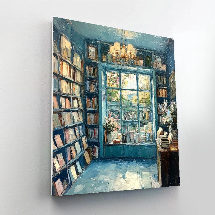 Vermeer Inspired Bookshop Window Number painting