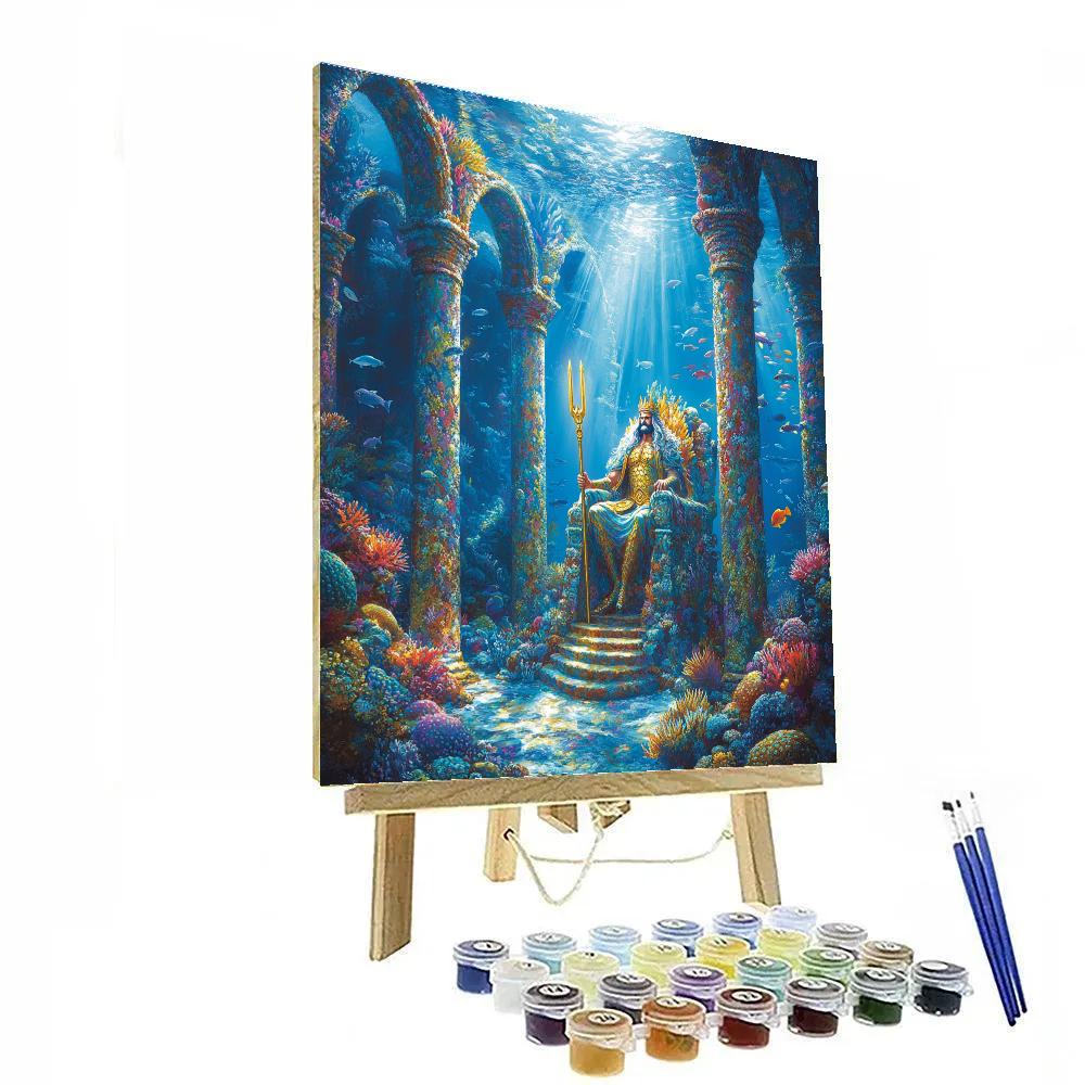 King Triton Coral Throne Tide Glow Disney Inspired paint by color