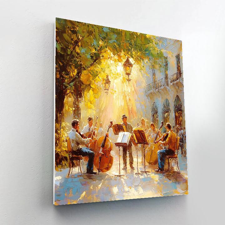Renoir Inspired Street Musicians paint by numbers