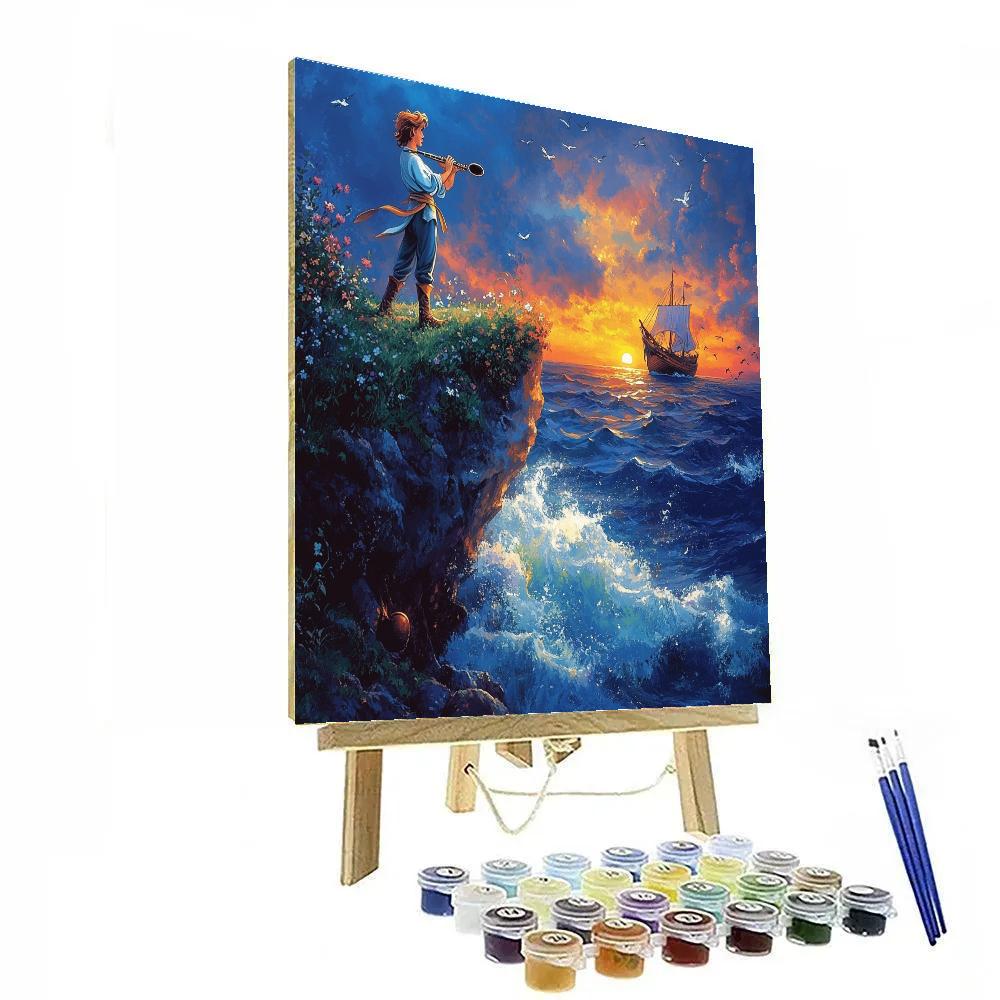 Prince Eric Cliffside Ocean Melody Disney Inspired Paint by numbers kits