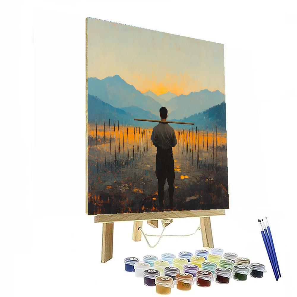 Li Shang Training Field Sunrise Drill Disney Inspired Paint by numbers kits