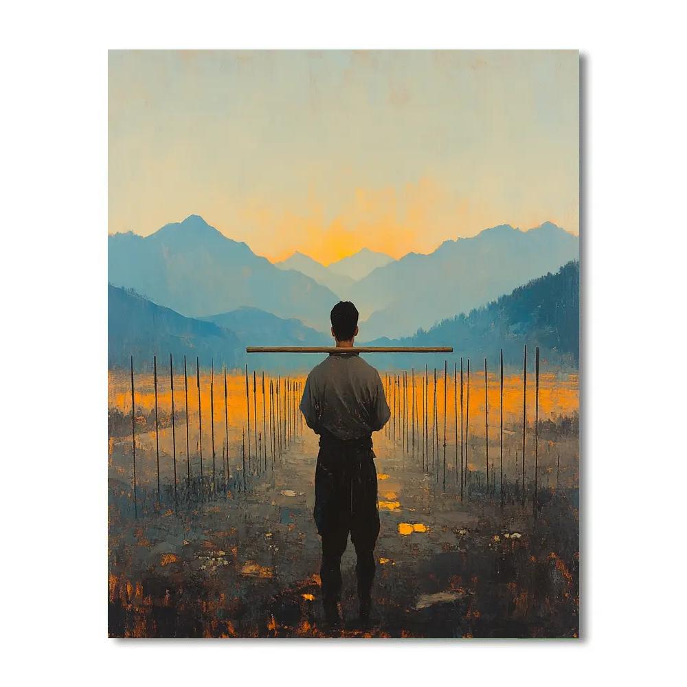 Li Shang Training Field Sunrise Drill Disney Inspired Paint by numbers kits