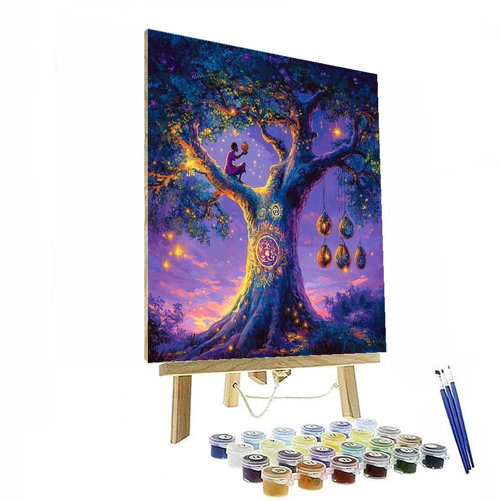 Rafiki Baobab Tree Sky Painting Disney Inspired DIY paint by numbers