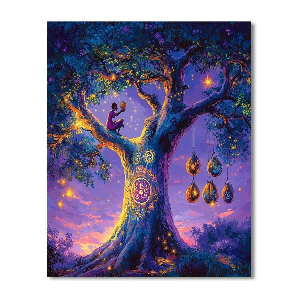 Rafiki Baobab Tree Sky Painting Disney Inspired DIY paint by numbers