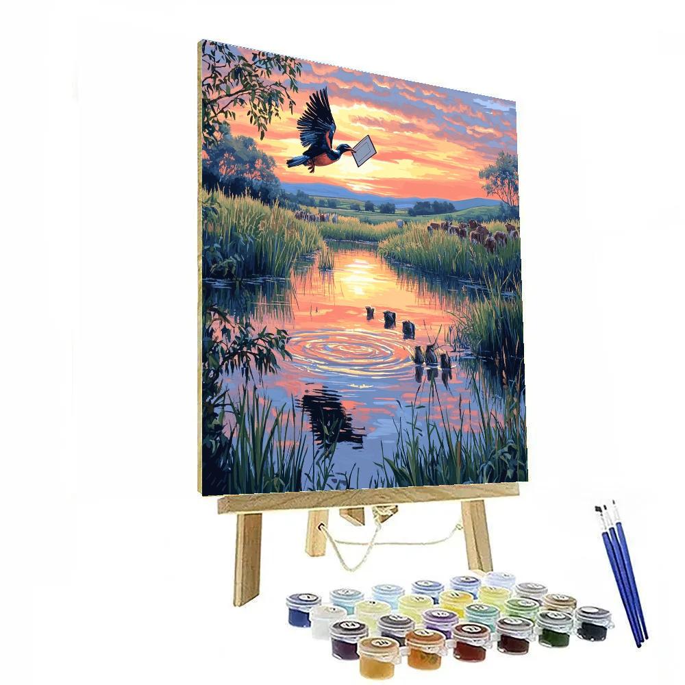 Zazu Watering Hole Morning Report Disney Inspired Paint by numbers kits