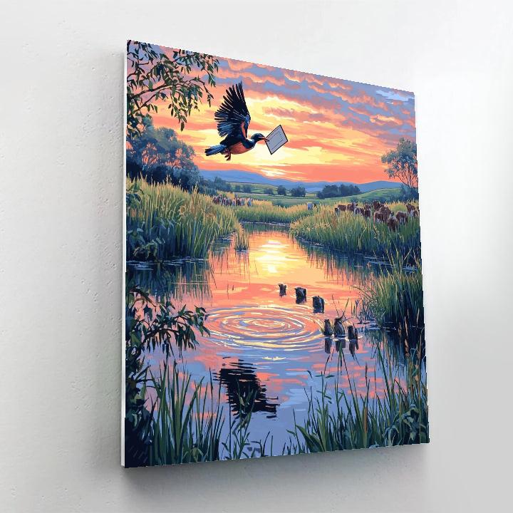 Zazu Watering Hole Morning Report Disney Inspired Paint by numbers kits