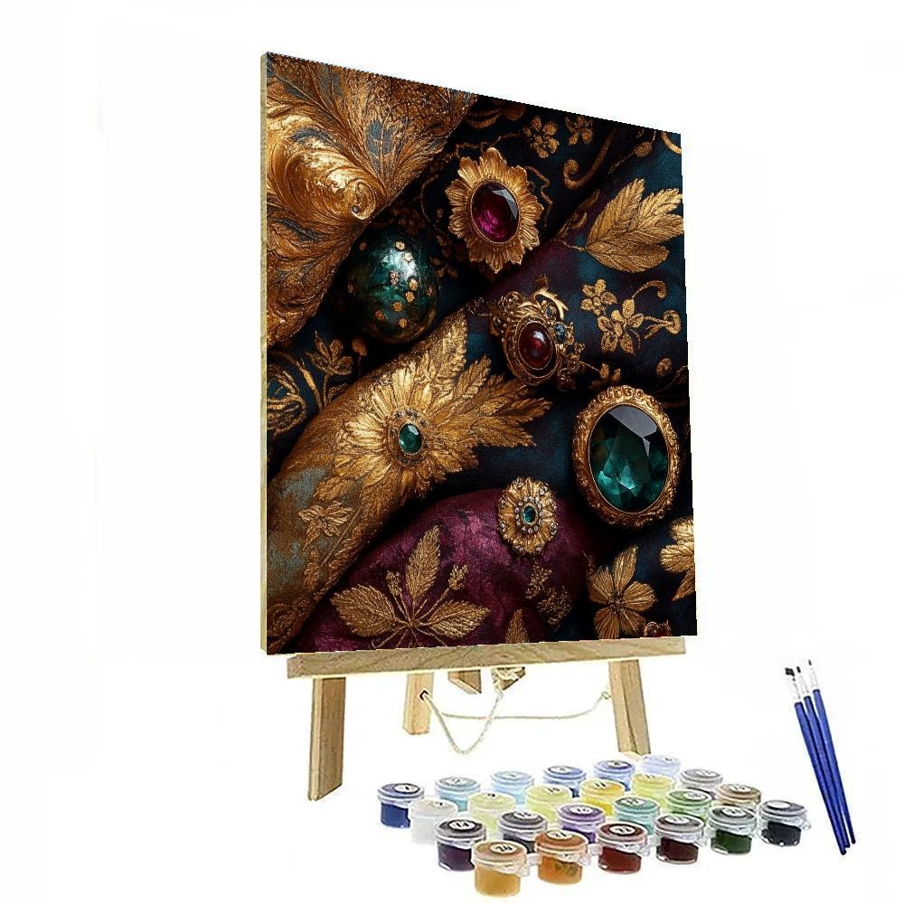 Klimt Inspired Evening Trinkets painting number kit