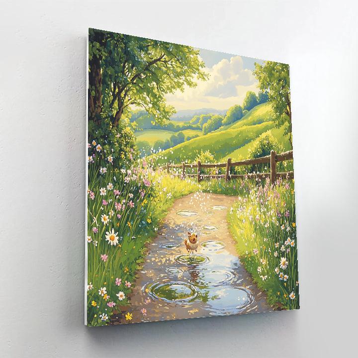 Roo Springtime Puddle Jump Lane Disney Inspired DIY paint by numbers