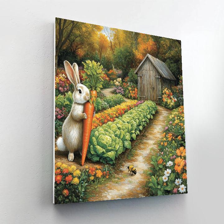 Rabbit Vegetable Garden Harvest Morning Disney Inspired paint by numbers