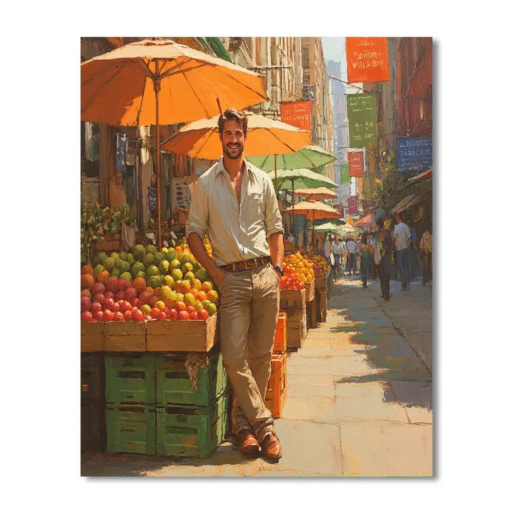 Nick Wilde Market Stall Chill Break Disney Inspired Painting by numbers kit