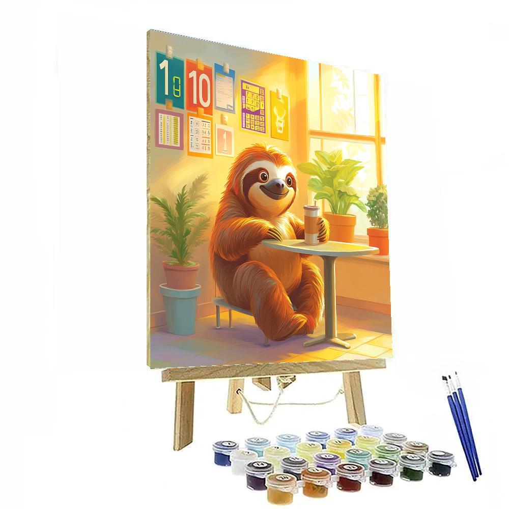 Flash Sloth DMV Coffee Pause Disney Inspired Painting by numbers kit